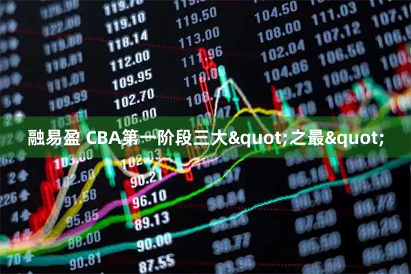 融易盈 CBA第一阶段三大"之最"