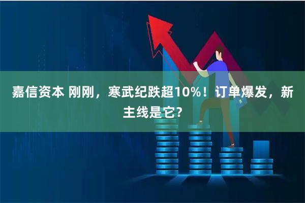 嘉信资本 刚刚，寒武纪跌超10%！订单爆发，新主线是它？